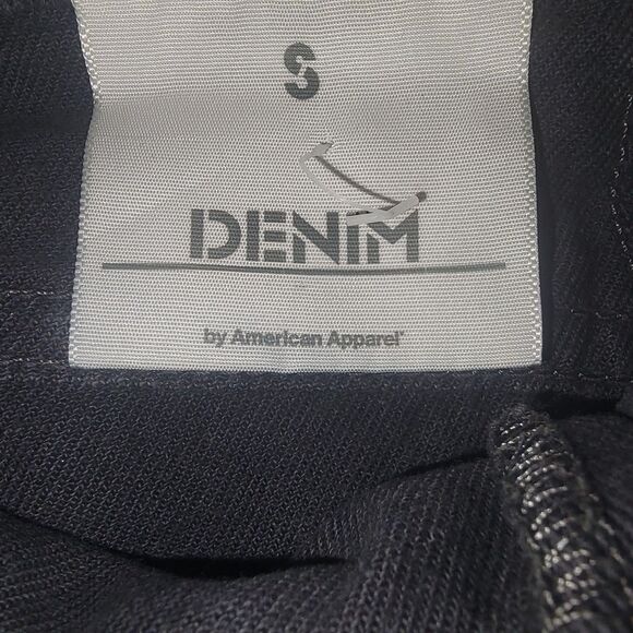 DENIM American Apparel Charcoal Grey Denim mini skirt Small Y2K Hipster - Picture 4 of 16